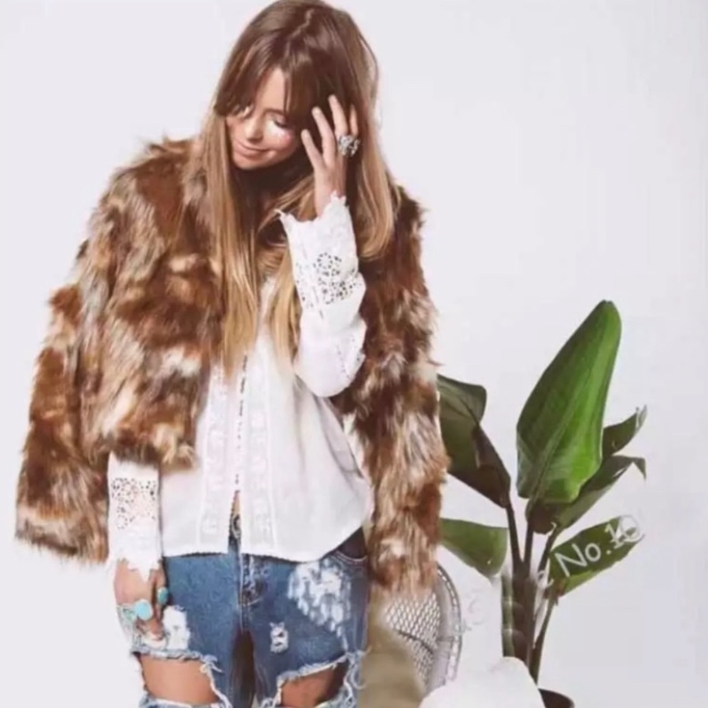 New White Lace Long Sleeve Gypsy Boho Blouse